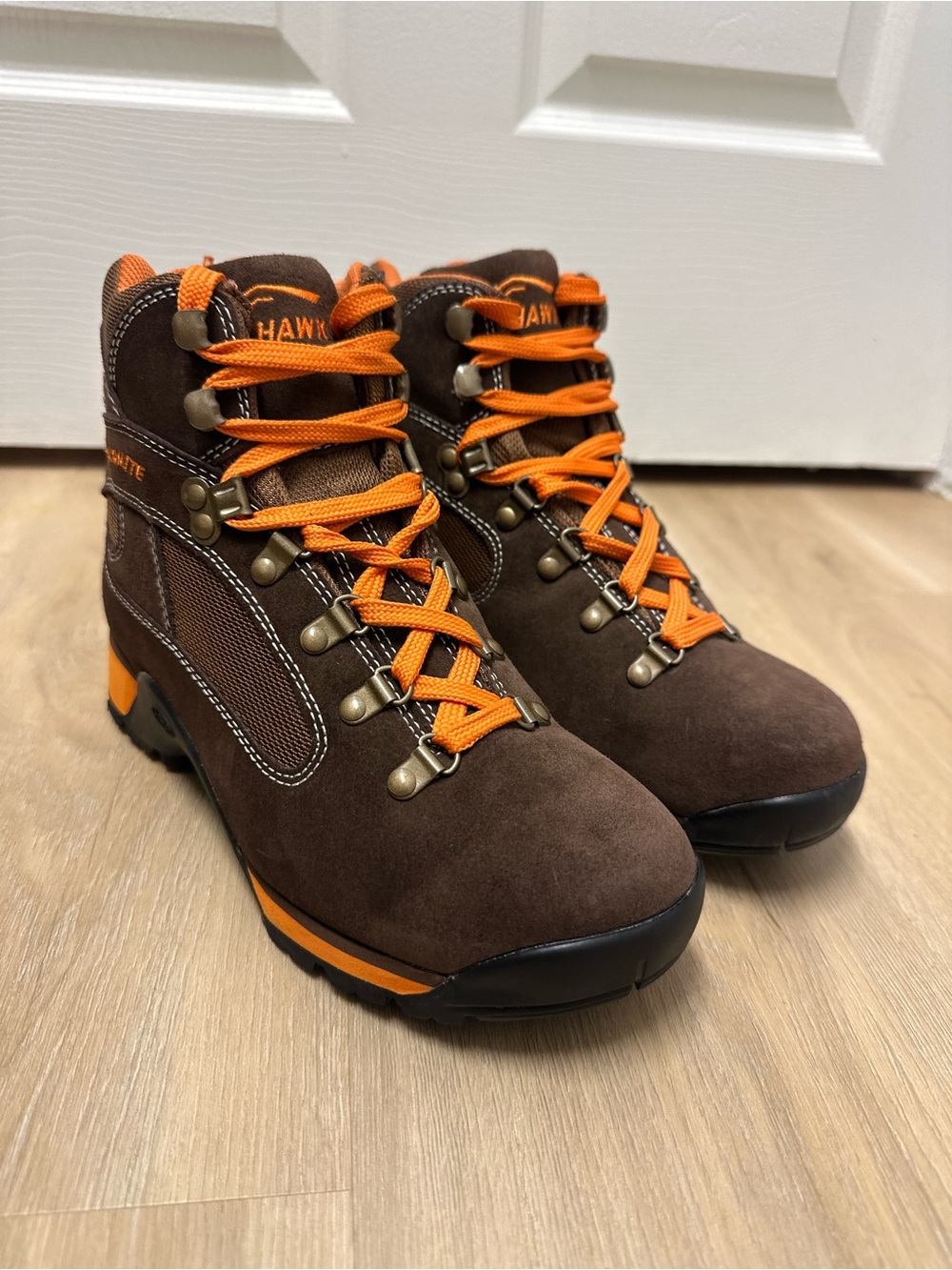 Dolomite Hawk Pro Hiking Boots Men 6 Womens 7 Brown And Orange